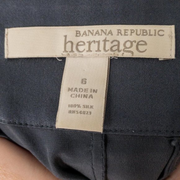 Banana Republic Silk Straight Mini Skirt Gray M/L - Picture 7 of 8